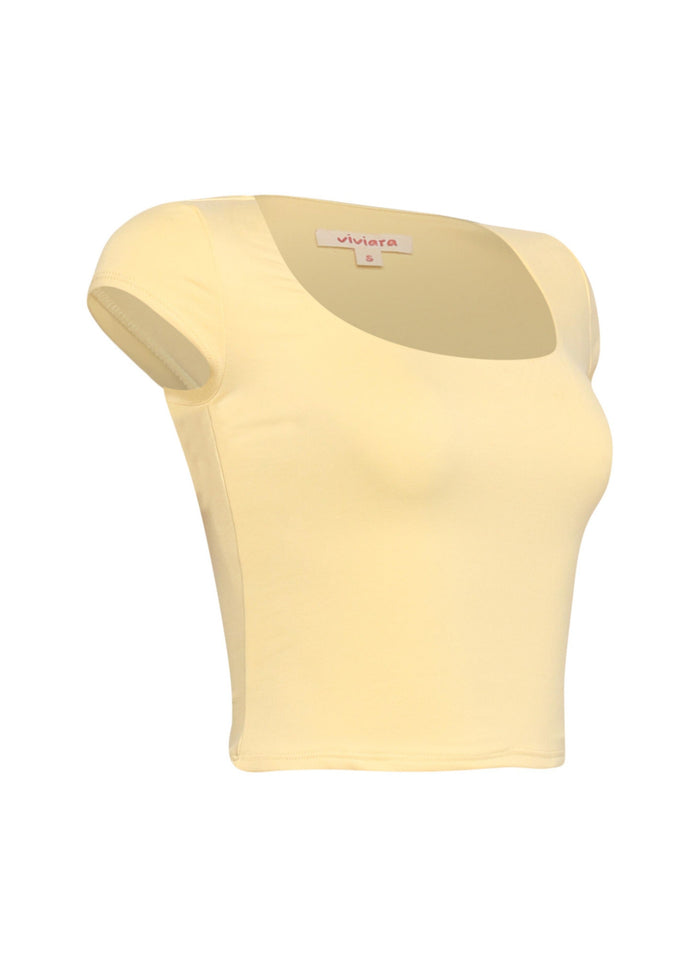 Squared neck cap sleeve top - Muvin 