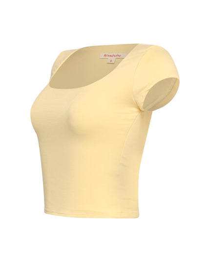 Squared neck cap sleeve top - Muvin 