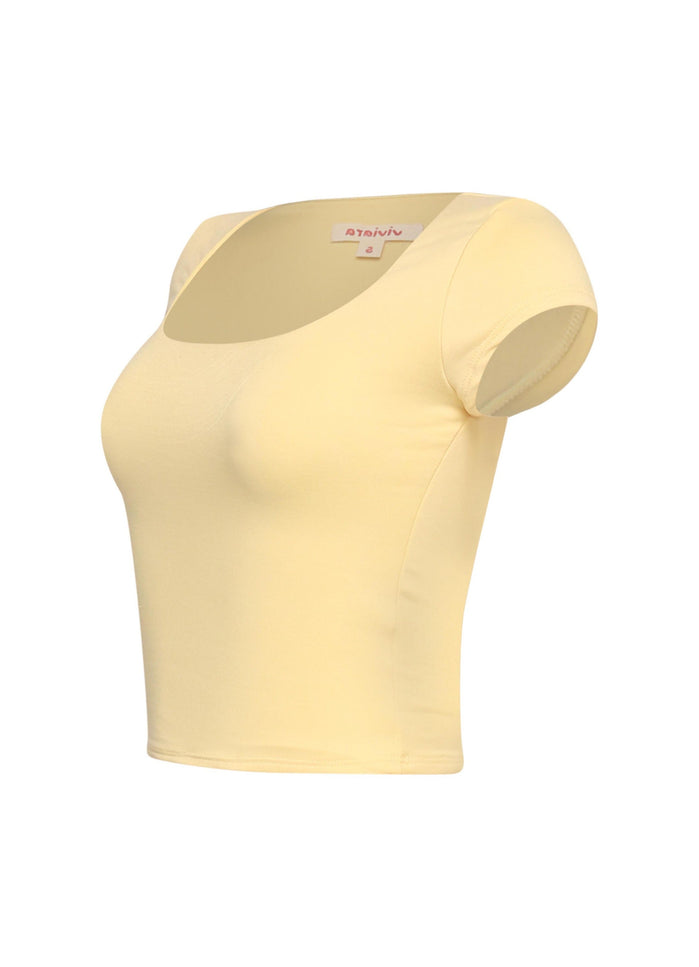 Squared neck cap sleeve top - Muvin 