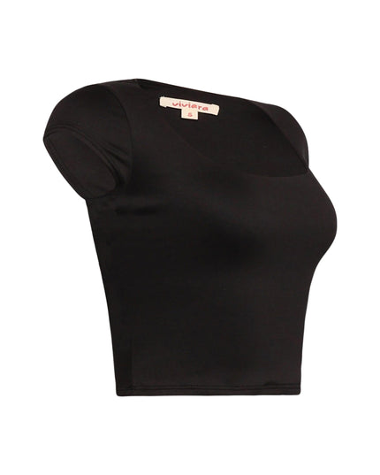 Squared neck cap sleeve top - Muvin 
