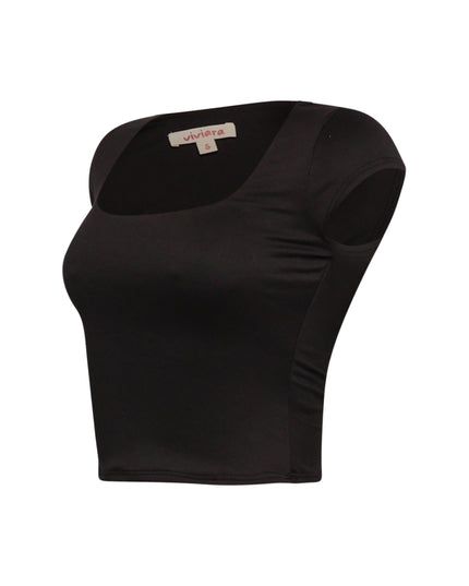Squared neck cap sleeve top - Muvin 