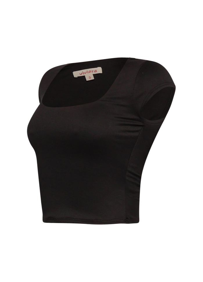Squared neck cap sleeve top - Muvin 