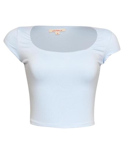 Squared neck cap sleeve top - Muvin 