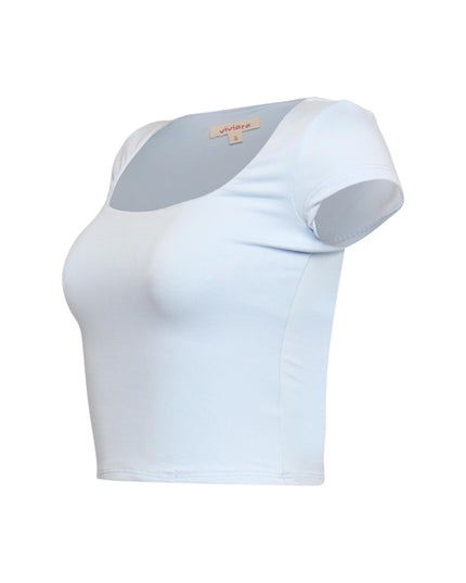 Squared neck cap sleeve top - Muvin 