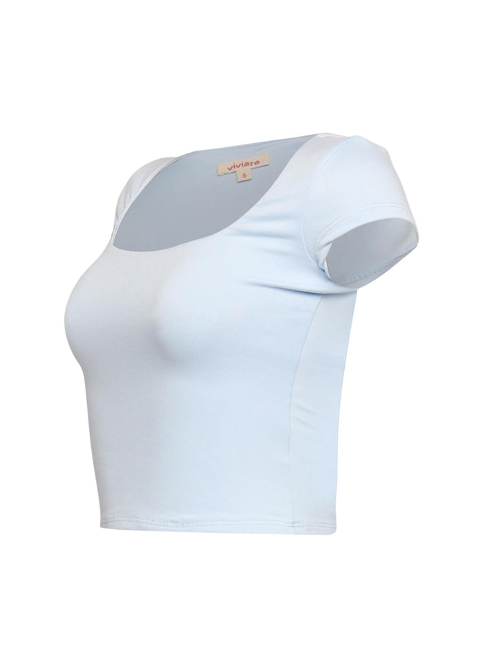 Squared neck cap sleeve top - Muvin 