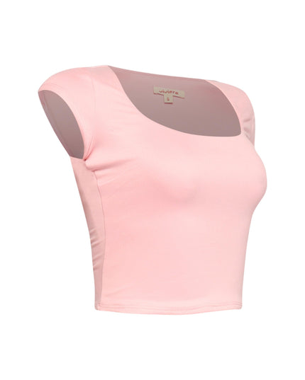 Squared neck cap sleeve top - Muvin 
