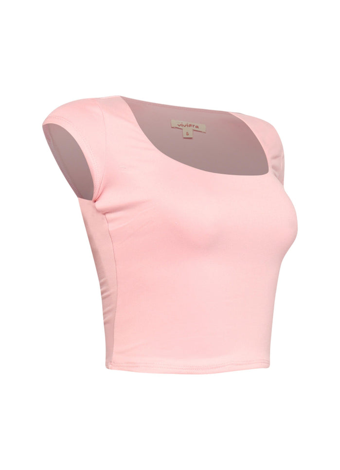 Squared neck cap sleeve top - Muvin 