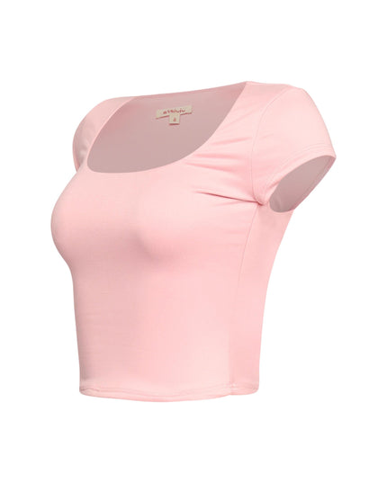 Squared neck cap sleeve top - Muvin 