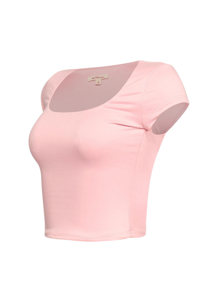 Squared neck cap sleeve top - Muvin 