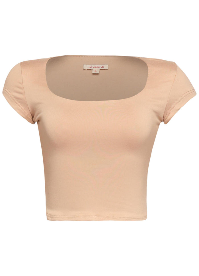 Squared neck cap sleeve top - Muvin 