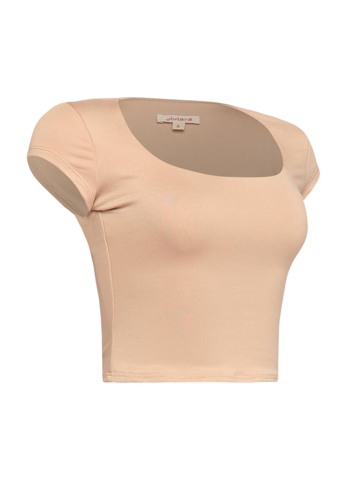 Squared neck cap sleeve top - Muvin 