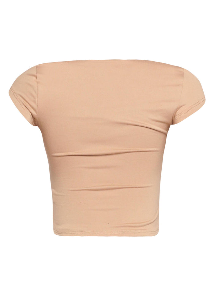 Squared neck cap sleeve top - Muvin 