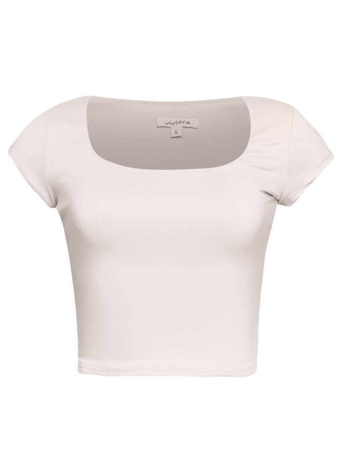 Squared neck cap sleeve top - Muvin 