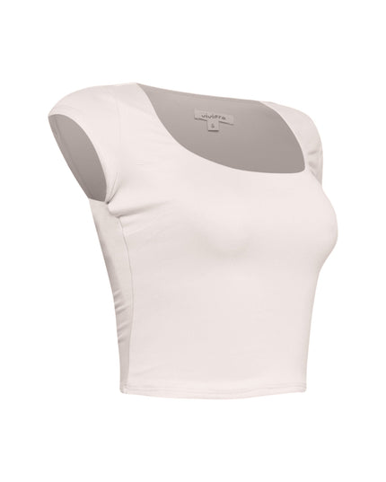 Squared neck cap sleeve top - Muvin 