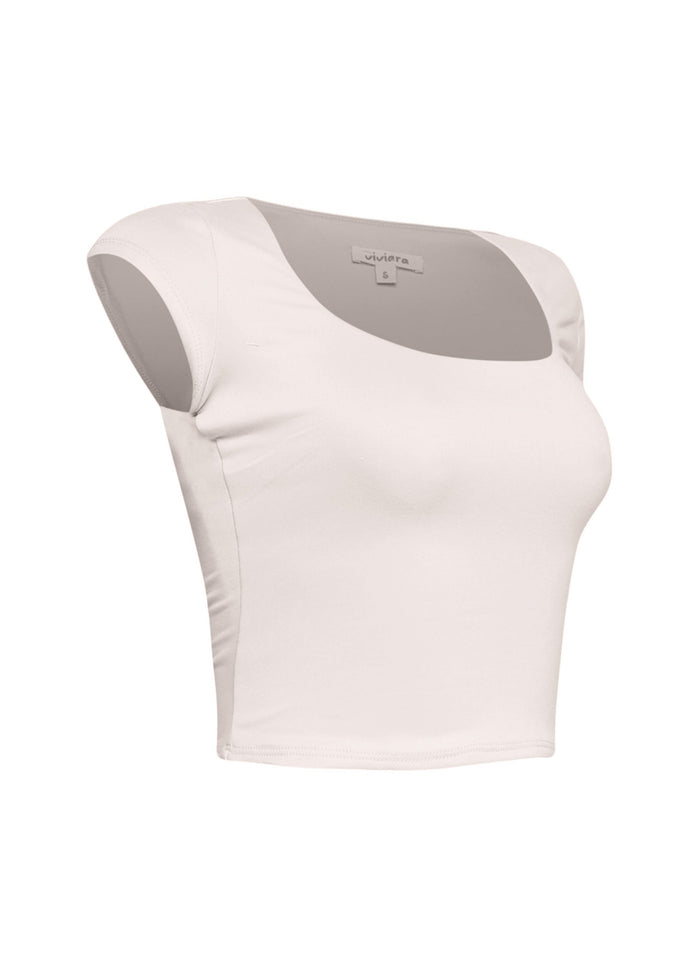 Squared neck cap sleeve top - Muvin 