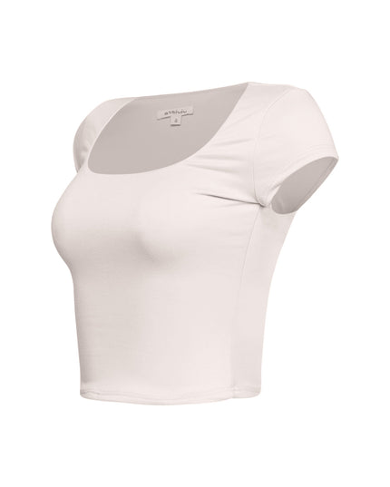Squared neck cap sleeve top - Muvin 