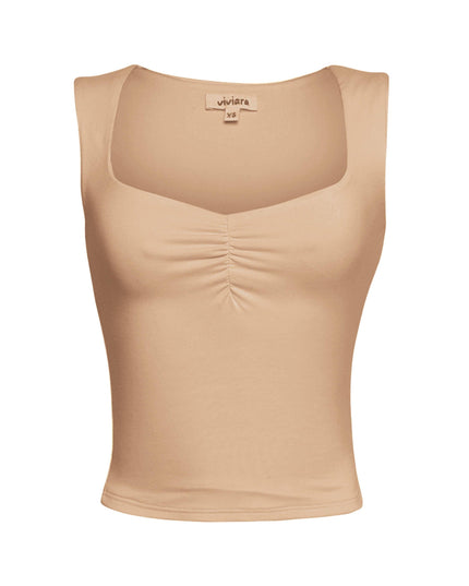 Scoop neck sleeveless top - Muvin 