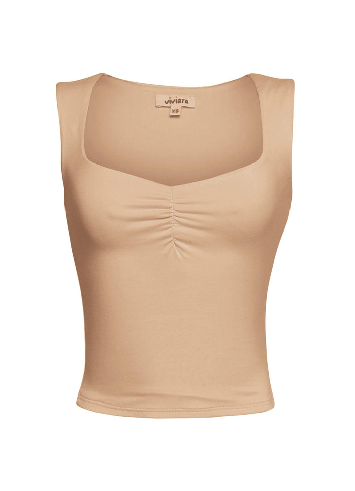 Scoop neck sleeveless top - Muvin 
