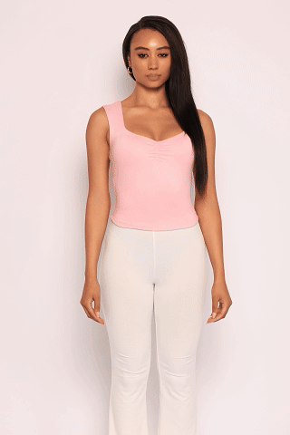 Scoop neck sleeveless top - Muvin 