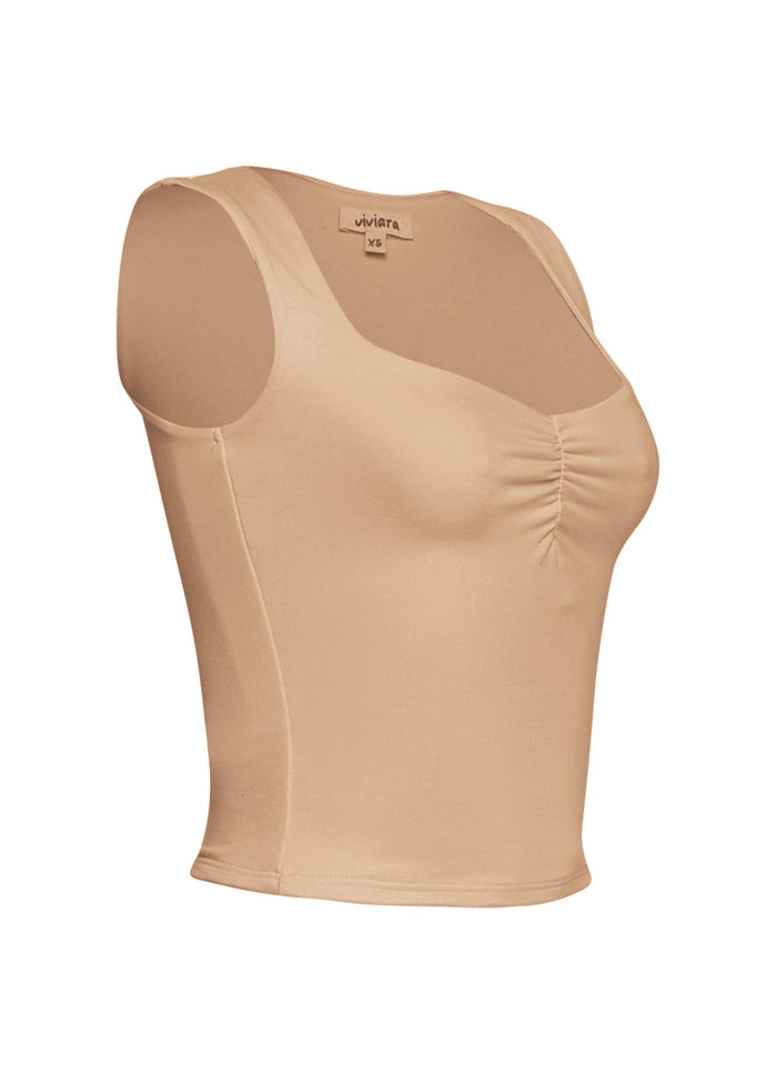 Scoop neck sleeveless top - Muvin 