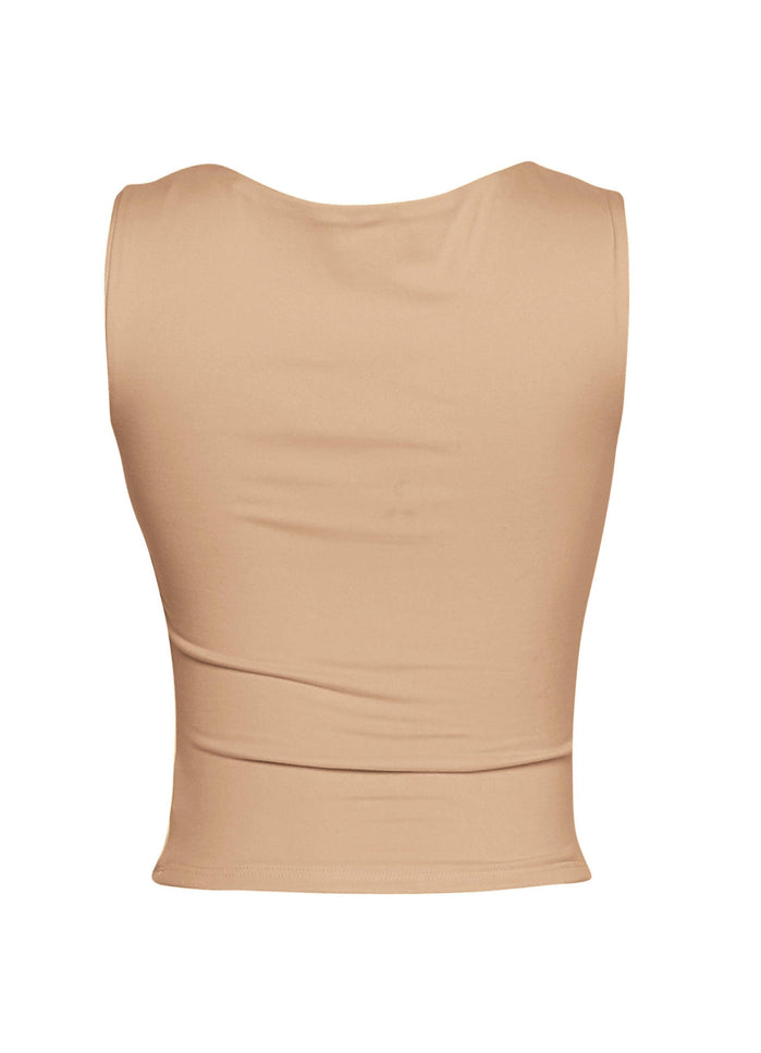 Scoop neck sleeveless top - Muvin 