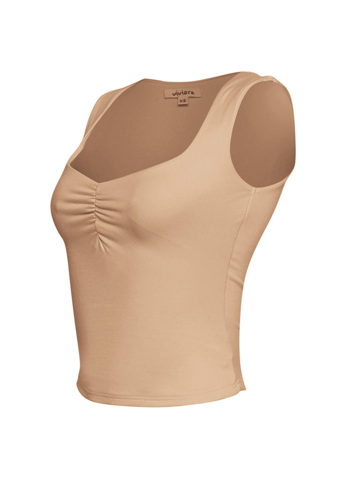Scoop neck sleeveless top - Muvin 