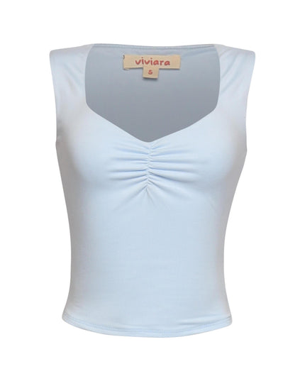Scoop neck sleeveless top - Muvin 