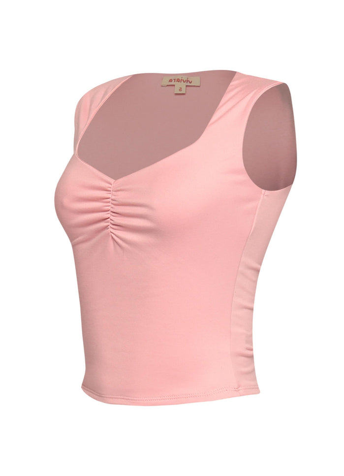 Scoop neck sleeveless top - Muvin 