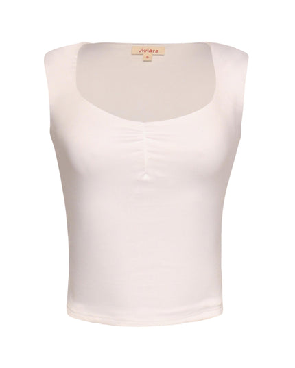 Scoop neck sleeveless top - Muvin 