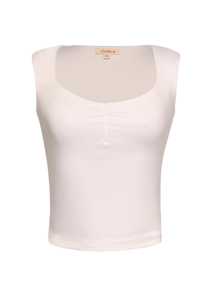 Scoop neck sleeveless top - Muvin 