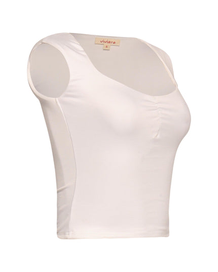 Scoop neck sleeveless top - Muvin 