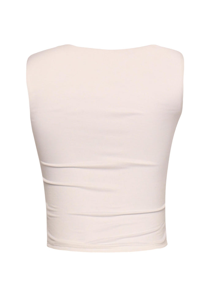 Scoop neck sleeveless top - Muvin 
