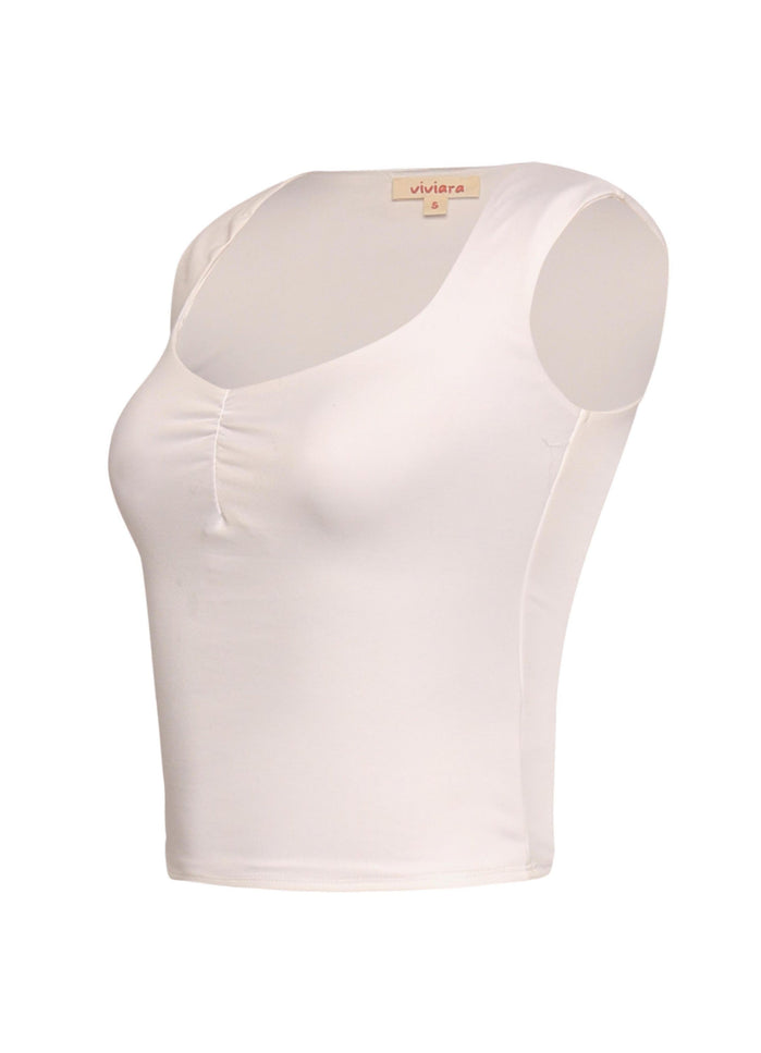 Scoop neck sleeveless top - Muvin 