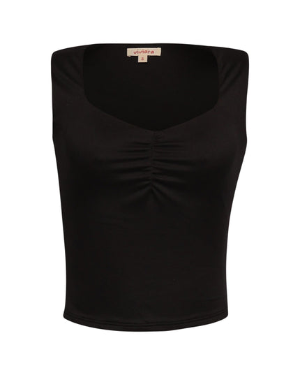 Scoop neck sleeveless top - Muvin 