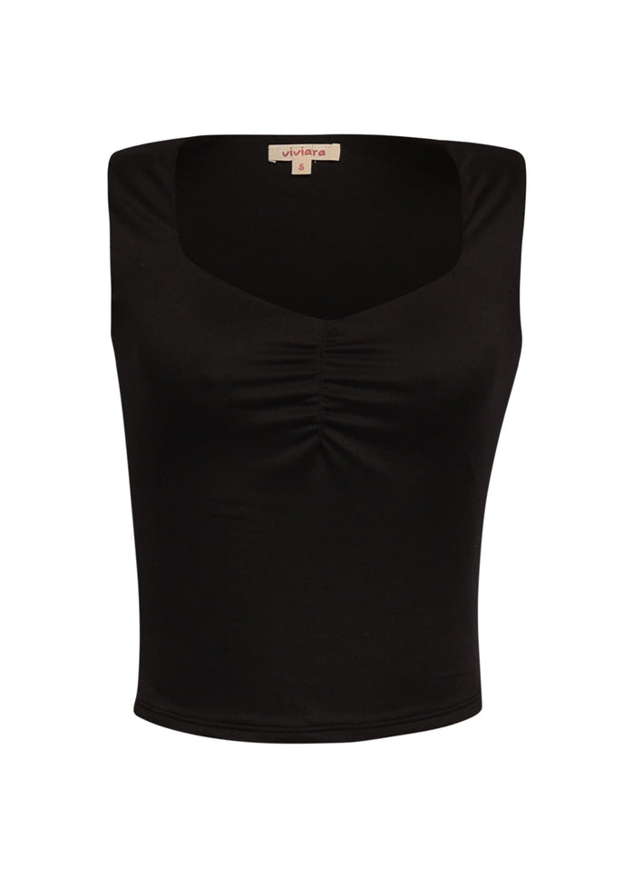 Scoop neck sleeveless top - Muvin 