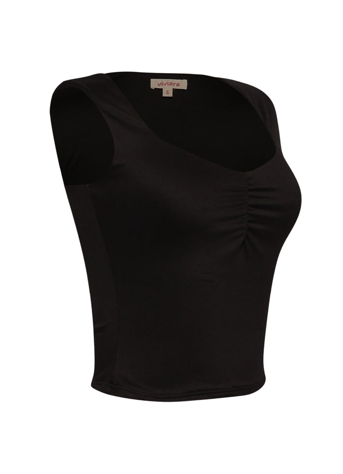 Scoop neck sleeveless top - Muvin 