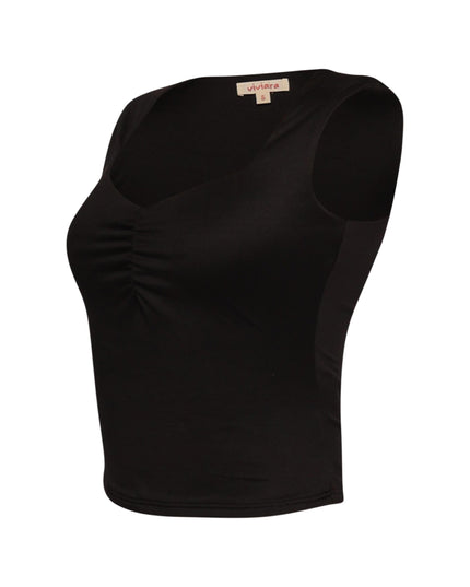 Scoop neck sleeveless top - Muvin 