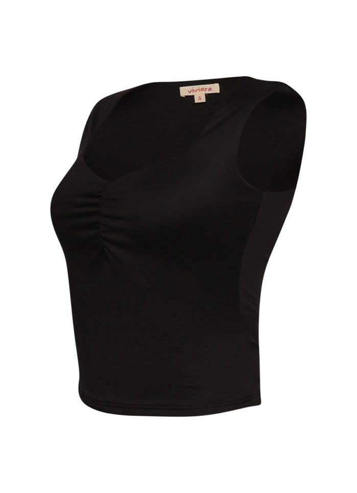 Scoop neck sleeveless top - Muvin 