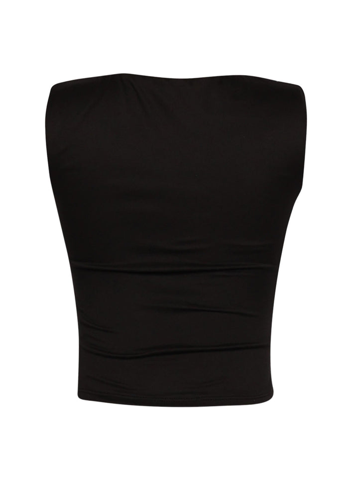 Scoop neck sleeveless top - Muvin 