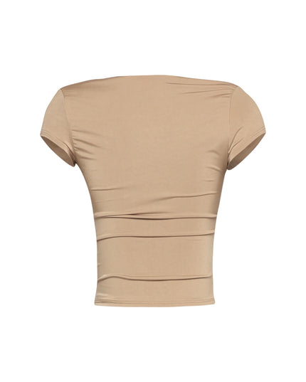 Cap sleeve V neck top - Muvin 
