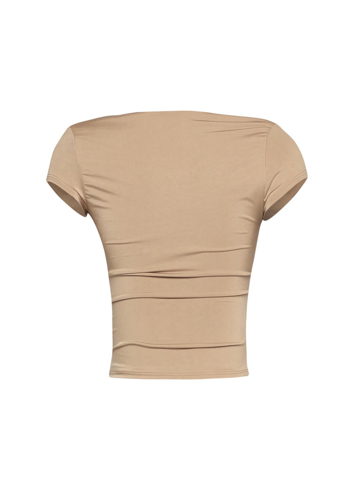 Cap sleeve V neck top - Muvin 