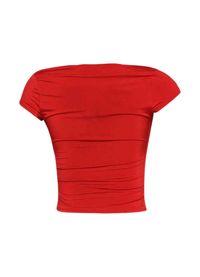 Cap sleeve V neck top - Muvin 